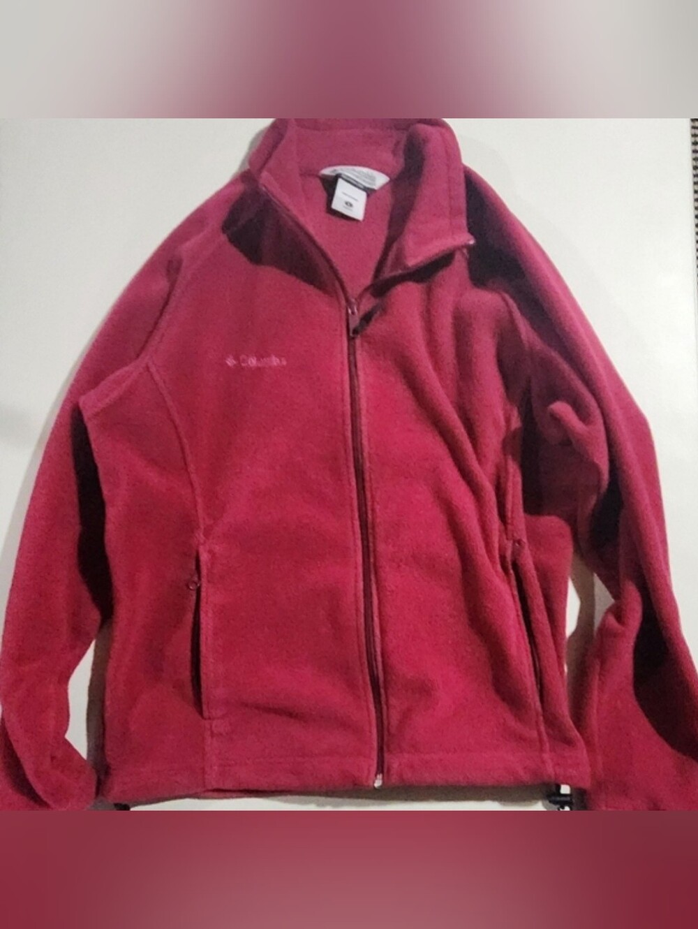 Columbia Women’s Full-Zip Red Fleece Jacket Size Large
